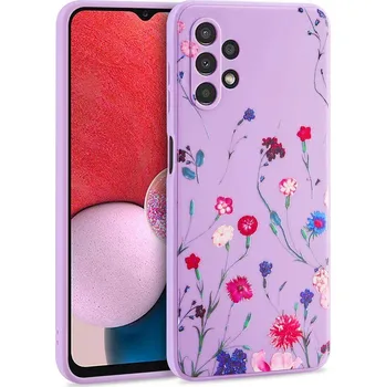 Pouzdro na mobilní telefon Kryt Samsung Galaxy A13 4G Tech-Protect Mood Meadow fialový