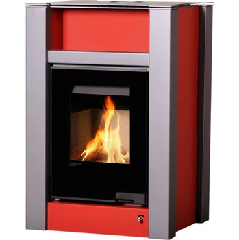 Krbová kamna HS Flamingo Krbová kamna AQUAFLAM VARIO ® LEND 11kW červená (teplovzdušná verze)