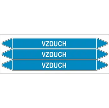 samolepka Značení potrubí, vzduch,3 ks, 355 × 37 mm