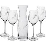 Set na víno s krystaly Srdce 1 l + 360…