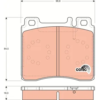 Brzdová destička Sada brzdových destiček, kotoučová brzda TRW GDB113