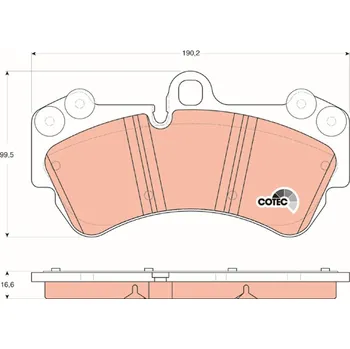 Brzdová destička Sada brzdových destiček, kotoučová brzda TRW GDB1547