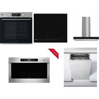 Set domácích spotřebičů WHIRLPOOL OMSK58HU1SX + WHIRLPOOL WL S7260 NE + WHIRLPOOL WHBS 62F LT K + WHIRLPOOL AMW 423/IX + WHIRLPOOL WSIC 3M27 C
