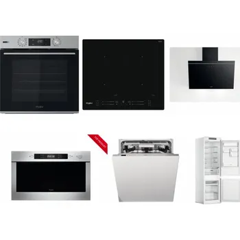 Set domácích spotřebičů WHIRLPOOL OMSK58HU1SX + WHIRLPOOL WL S7260 NE + WHIRLPOOL AKR 62F LT K + WHIRLPOOL AMW 423/IX + WHIRLPOOL WIO 3T133 PLE + WHIRLPOOL WHC18 T311