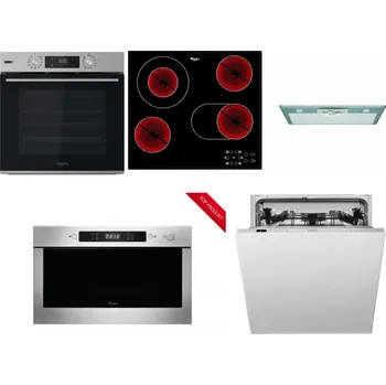 Set domácích spotřebičů WHIRLPOOL OMSK58HU1SX + WHIRLPOOL AKT 8190/BA + WHIRLPOOL AKR 650/1 IX + WHIRLPOOL AMW 423/IX + WHIRLPOOL WIC 3C33 PFE