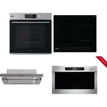 Set domácích spotřebičů WHIRLPOOL OMSK58HU1SX + WHIRLPOOL WL B8160 NE + WHIRLPOOL AKR 5390/1 IX + WHIRLPOOL AMW 423/IX