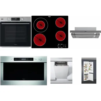Set domácích spotřebičů WHIRLPOOL OMSK58HU1SX + WHIRLPOOL AKT 8130/NE + WHIRLPOOL AKR 749/1 IX + WHIRLPOOL AMW 439 IX + WHIRLPOOL WSIC 3M27 C + WHIRLPOOL ART 66112