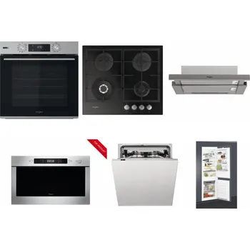Set domácích spotřebičů WHIRLPOOL OMSK58HU1SX + WHIRLPOOL GOFL 629/NB + WHIRLPOOL AKR 5390/1 IX + WHIRLPOOL AMW 423/IX + WHIRLPOOL WIC 3C33 PFE + WHIRLPOOL ART 65031