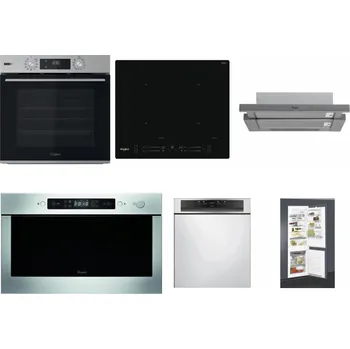 Set domácích spotřebičů WHIRLPOOL OMSK58HU1SX + WHIRLPOOL WL S7260 NE + WHIRLPOOL AKR 749/1 IX + WHIRLPOOL AMW 439 IX + WHIRLPOOL WBC 3C34 PF X + WHIRLPOOL ART 65031