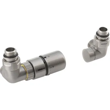 Sapho CORNER připojovací sada ventilů termostatická triaxiální, levé provedení, nerez mat