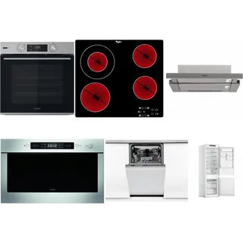 Set domácích spotřebičů WHIRLPOOL OMSK58HU1SX + WHIRLPOOL AKT 8130/NE + WHIRLPOOL AKR 5390/1 IX + WHIRLPOOL AMW 439 IX + WHIRLPOOL WSIO 3O34 PFE X + WHIRLPOOL WHC18 T311
