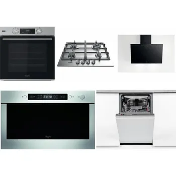 Set domácích spotřebičů WHIRLPOOL OMSK58HU1SX + WHIRLPOOL TKRL 661 IX EU + WHIRLPOOL AKR 62F LT K + WHIRLPOOL AMW 439 IX + WHIRLPOOL WSIO 3O34 PFE X