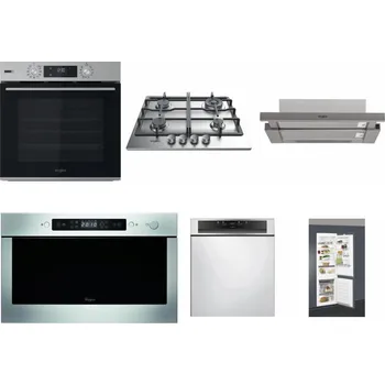 Set domácích spotřebičů WHIRLPOOL OMSK58HU1SX + WHIRLPOOL TKRL 661 IX EU + WHIRLPOOL AKR 5390/1 IX + WHIRLPOOL AMW 439 IX + WHIRLPOOL WBC 3C34 PF X + WHIRLPOOL ART 66112