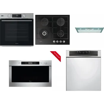 Set domácích spotřebičů WHIRLPOOL OMSK58HU1SX + WHIRLPOOL GOFL 629/NB + WHIRLPOOL AKR 650/1 IX + WHIRLPOOL AMW 423/IX + WHIRLPOOL WBC 3C34 PF X