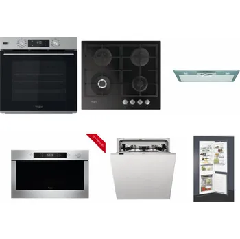 Set domácích spotřebičů WHIRLPOOL OMSK58HU1SX + WHIRLPOOL GOFL 629/NB + WHIRLPOOL AKR 650/1 IX + WHIRLPOOL AMW 423/IX + WHIRLPOOL WIC 3C33 PFE + WHIRLPOOL ART 65031