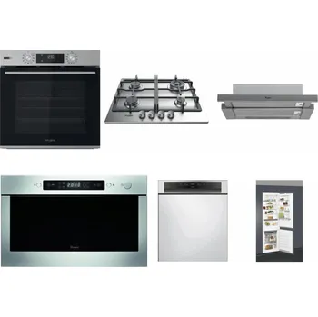 Set domácích spotřebičů WHIRLPOOL OMSK58HU1SX + WHIRLPOOL TKRL 661 IX EU + WHIRLPOOL AKR 749/1 IX + WHIRLPOOL AMW 439 IX + WHIRLPOOL WBC 3C34 PF X + WHIRLPOOL ART 66112