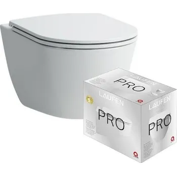 Klozet Laufen Pro klozet závěsný 53 cm kapotovaný Rimless, WC PACK SE SEDÁTKEM - bílý