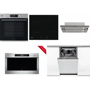 Set domácích spotřebičů WHIRLPOOL OMSK58HU1SX + WHIRLPOOL WS Q2760 BF + WHIRLPOOL AKR 5390/1 IX + WHIRLPOOL AMW 423/IX + WHIRLPOOL WSIO 3O34 PFE X