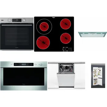 Set domácích spotřebičů WHIRLPOOL OMSK58HU1SX + WHIRLPOOL AKT 8130/NE + WHIRLPOOL AKR 650/1 IX + WHIRLPOOL AMW 439 IX + WHIRLPOOL WSIO 3O34 PFE X + WHIRLPOOL ART 66112
