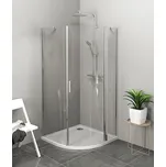 Polysan ZOOM čtvrtkruhová sprchová zástěna 900x900mm; čiré sklo; pravá