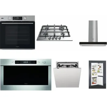 Set domácích spotřebičů WHIRLPOOL OMSK58HU1SX + WHIRLPOOL TKRL 661 IX EU + WHIRLPOOL WHBS 62F LT K + WHIRLPOOL AMW 439 IX + WHIRLPOOL WIC 3C33 PFE + WHIRLPOOL ART 65031