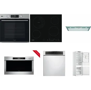 Set domácích spotřebičů WHIRLPOOL OMSK58HU1SX + WHIRLPOOL AKT 8900 BA + WHIRLPOOL AKR 650/1 IX + WHIRLPOOL AMW 423/IX + WHIRLPOOL WBC 3C34 PF X + WHIRLPOOL WHC18 T311