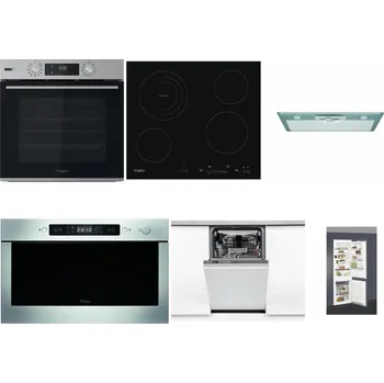 Set domácích spotřebičů WHIRLPOOL OMSK58HU1SX + WHIRLPOOL AKT 8900 BA + WHIRLPOOL AKR 650/1 IX + WHIRLPOOL AMW 439 IX + WHIRLPOOL WSIO 3O34 PFE X + WHIRLPOOL ART 66112