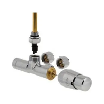 HS Unico - připojovací radiátorová armatura jednobodová pravá, s termostatickou hlavicí napravo, pro PEX, ALPEX 16mm - lesklý chrom