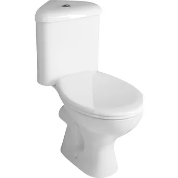 Klozet Aqualine CLIFTON rohové WC kombi, dvojtlačítko 3/6l, zadní/spodní odpad, bílá