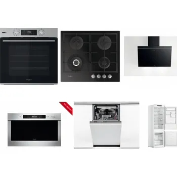 Set domácích spotřebičů WHIRLPOOL OMSK58HU1SX + WHIRLPOOL GOFL 629/NB + WHIRLPOOL AKR 62F LT K + WHIRLPOOL AMW 423/IX + WHIRLPOOL WSIO 3O34 PFE X + WHIRLPOOL WHC18 T311