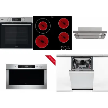 Set domácích spotřebičů WHIRLPOOL OMSK58HU1SX + WHIRLPOOL AKT 8130/NE + WHIRLPOOL AKR 5390/1 IX + WHIRLPOOL AMW 423/IX + WHIRLPOOL WSIO 3O34 PFE X
