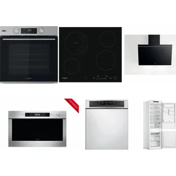 Set domácích spotřebičů WHIRLPOOL OMSK58HU1SX + WHIRLPOOL AKT 8900 BA + WHIRLPOOL AKR 62F LT K + WHIRLPOOL AMW 423/IX + WHIRLPOOL WBC 3C34 PF X + WHIRLPOOL WHC18 T311