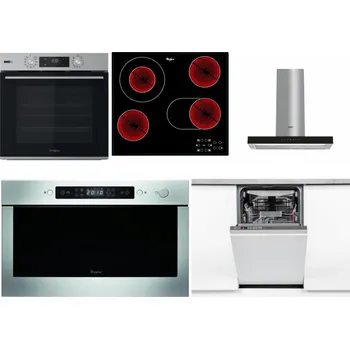 Set domácích spotřebičů WHIRLPOOL OMSK58HU1SX + WHIRLPOOL AKT 8190/BA + WHIRLPOOL WHBS 62F LT K + WHIRLPOOL AMW 439 IX + WHIRLPOOL WSIO 3O34 PFE X