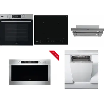 Set domácích spotřebičů WHIRLPOOL OMSK58HU1SX + WHIRLPOOL WL S7260 NE + WHIRLPOOL AKR 749/1 IX + WHIRLPOOL AMW 423/IX + WHIRLPOOL WSIC 3M27 C