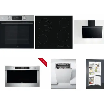 Set domácích spotřebičů WHIRLPOOL OMSK58HU1SX + WHIRLPOOL AKT 8900 BA + WHIRLPOOL AKR 62F LT K + WHIRLPOOL AMW 423/IX + WHIRLPOOL WSIC 3M27 C + WHIRLPOOL ART 65031