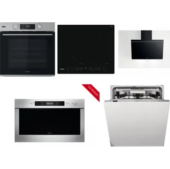 Set domácích spotřebičů WHIRLPOOL OMSK58HU1SX + WHIRLPOOL WL S7260 NE + WHIRLPOOL AKR 62F LT K + WHIRLPOOL AMW 423/IX + WHIRLPOOL WIO 3T133 PLE
