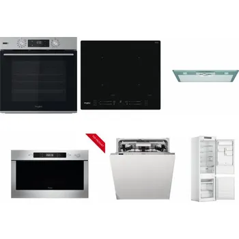 Set domácích spotřebičů WHIRLPOOL OMSK58HU1SX + WHIRLPOOL WL S7260 NE + WHIRLPOOL AKR 650/1 IX + WHIRLPOOL AMW 423/IX + WHIRLPOOL WIO 3O540 PELG + WHIRLPOOL WHC18 T311