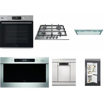 Set domácích spotřebičů WHIRLPOOL OMSK58HU1SX + WHIRLPOOL TKRL 661 IX EU + WHIRLPOOL AKR 650/1 IX + WHIRLPOOL AMW 439 IX + WHIRLPOOL WSBO 3O34 PF X + WHIRLPOOL ART 66112