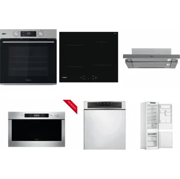 Set domácích spotřebičů WHIRLPOOL OMSK58HU1SX + WHIRLPOOL WS Q2760 BF + WHIRLPOOL AKR 749/1 IX + WHIRLPOOL AMW 423/IX + WHIRLPOOL WBC 3C34 PF X + WHIRLPOOL WHC18 T311
