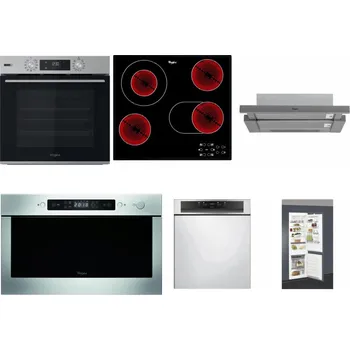 Set domácích spotřebičů WHIRLPOOL OMSK58HU1SX + WHIRLPOOL AKT 8190/BA + WHIRLPOOL AKR 749/1 IX + WHIRLPOOL AMW 439 IX + WHIRLPOOL WBC 3C34 PF X + WHIRLPOOL ART 66112