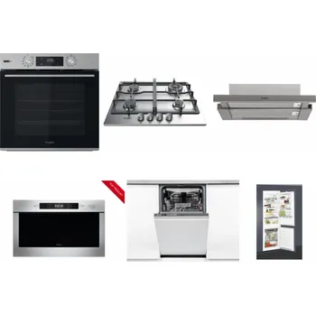 Set domácích spotřebičů WHIRLPOOL OMSK58HU1SX + WHIRLPOOL TKRL 661 IX EU + WHIRLPOOL AKR 5390/1 IX + WHIRLPOOL AMW 423/IX + WHIRLPOOL WSIO 3O34 PFE X + WHIRLPOOL ART 65031