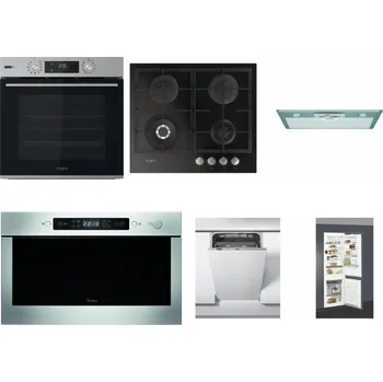 Set domácích spotřebičů WHIRLPOOL OMSK58HU1SX + WHIRLPOOL GOFL 629/NB + WHIRLPOOL AKR 650/1 IX + WHIRLPOOL AMW 439 IX + WHIRLPOOL WSIC 3M27 C + WHIRLPOOL ART 66112