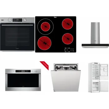 Set domácích spotřebičů WHIRLPOOL OMSK58HU1SX + WHIRLPOOL AKT 8130/NE + WHIRLPOOL WHBS 62F LT K + WHIRLPOOL AMW 423/IX + WHIRLPOOL WIO 3T133 PLE + WHIRLPOOL WHC18 T311