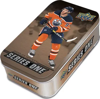 Sběratelská karetní hra Upper Deck 2022-23 Hockey Series One Tin Box