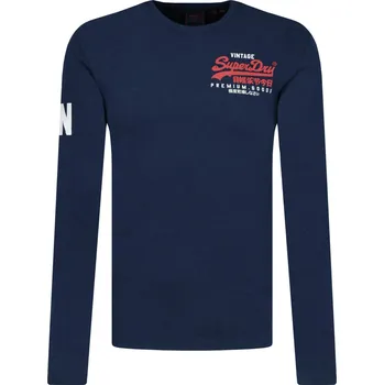 Oblečení a móda Superdry Tričko s dlouhým rukávem VL DUO | Barva:tmavě modrá | Velikost:S
