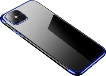 Pouzdro na mobilní telefon Gelový kryt s kovovým rámečkem pro Samsung Galaxy A33 5G modrý/čirý