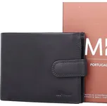 Luxusní černá kožená peněženka Marta Ponti no. B006R +RFID