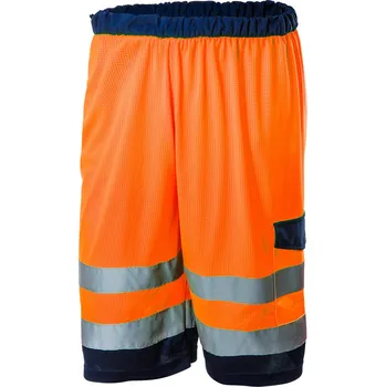 montérky NEO TOOLS Výstražné šortky, oranžové, síťované, velikost S Velikost: S