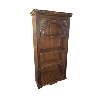 Knihovna Dřevěná knihovna palisandr a kov India