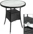 Zahradní stůl Ratanový stolek 105691 60 x 74 cm černý